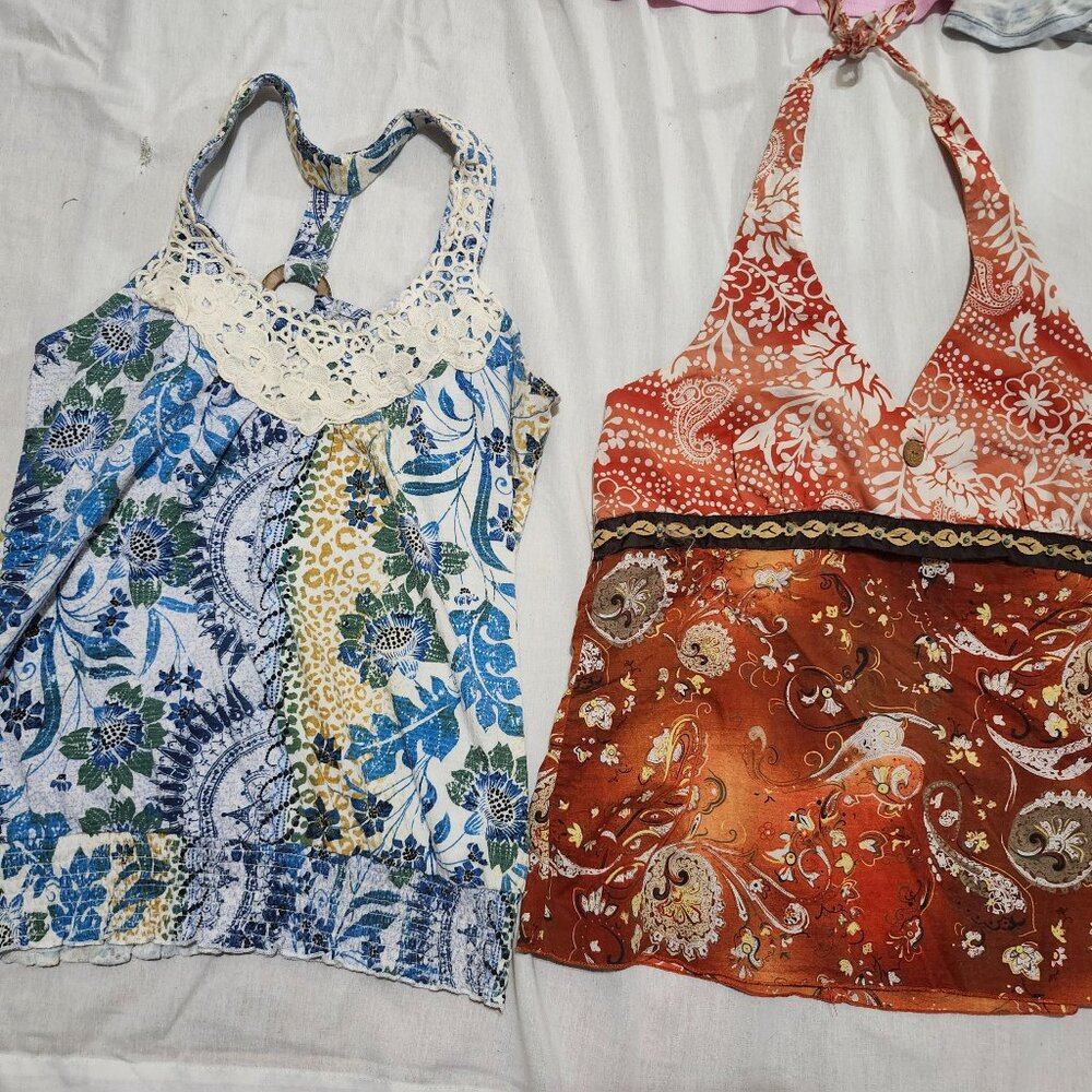 Various brands womans summer tops total 8  size junior Large - Picture 6 of 8